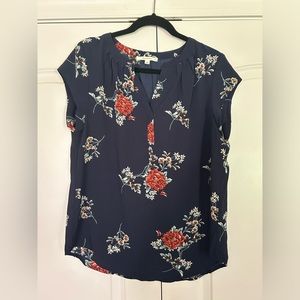 Fun2Fun navy blouse NWOT